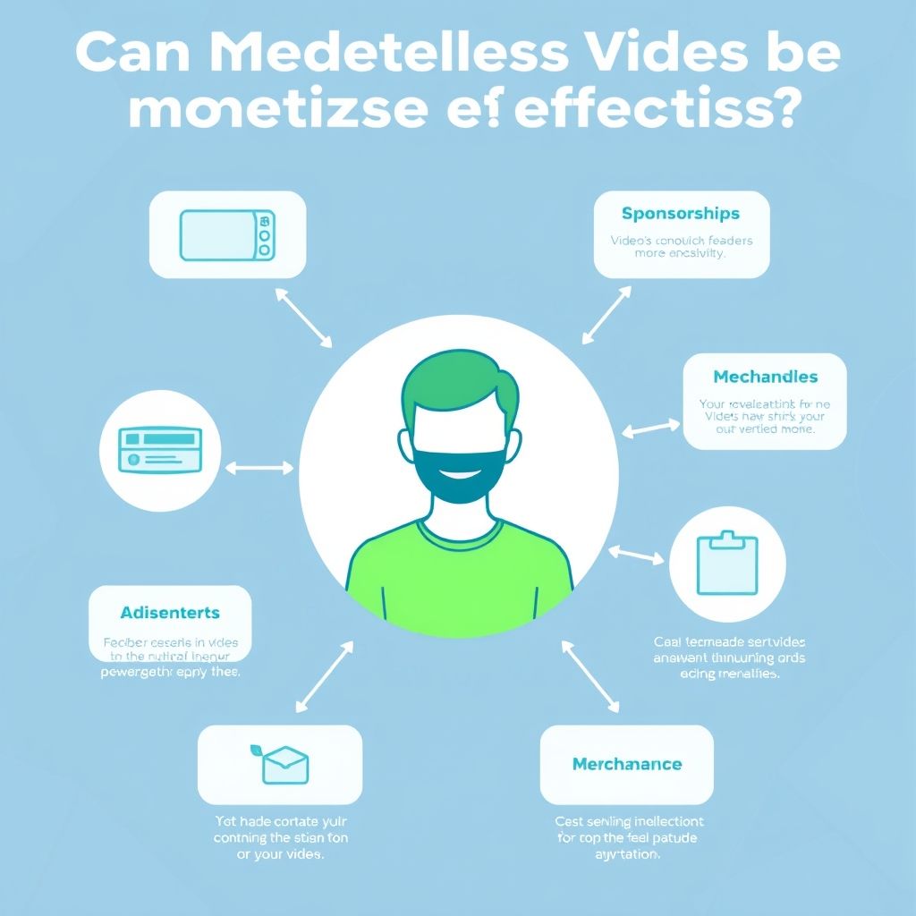 Visual explanation of Can faceless videos be monetized effectively
