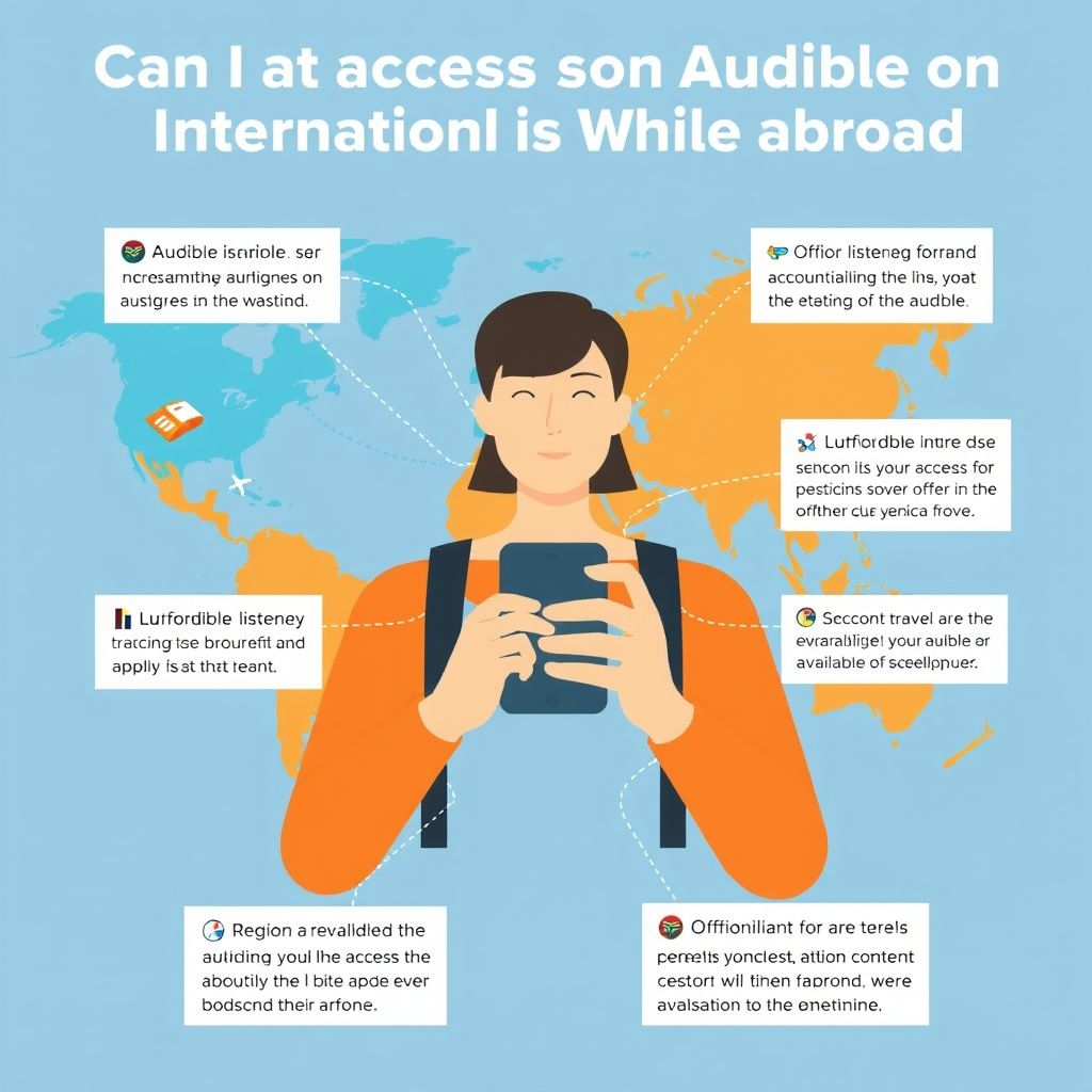 Visual explanation of can i access audible on international travel or while abroad