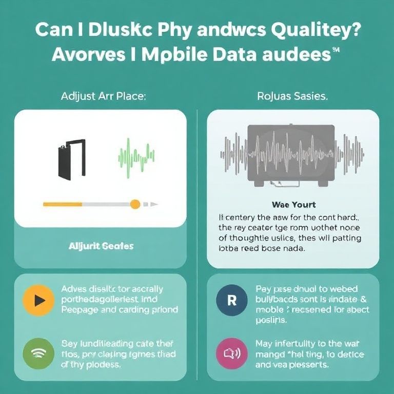 Visual explanation of can i adjust playback quality to save mobile data in audible