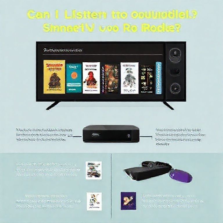 Visual explanation of can i listen to audible books on smart tv or roku