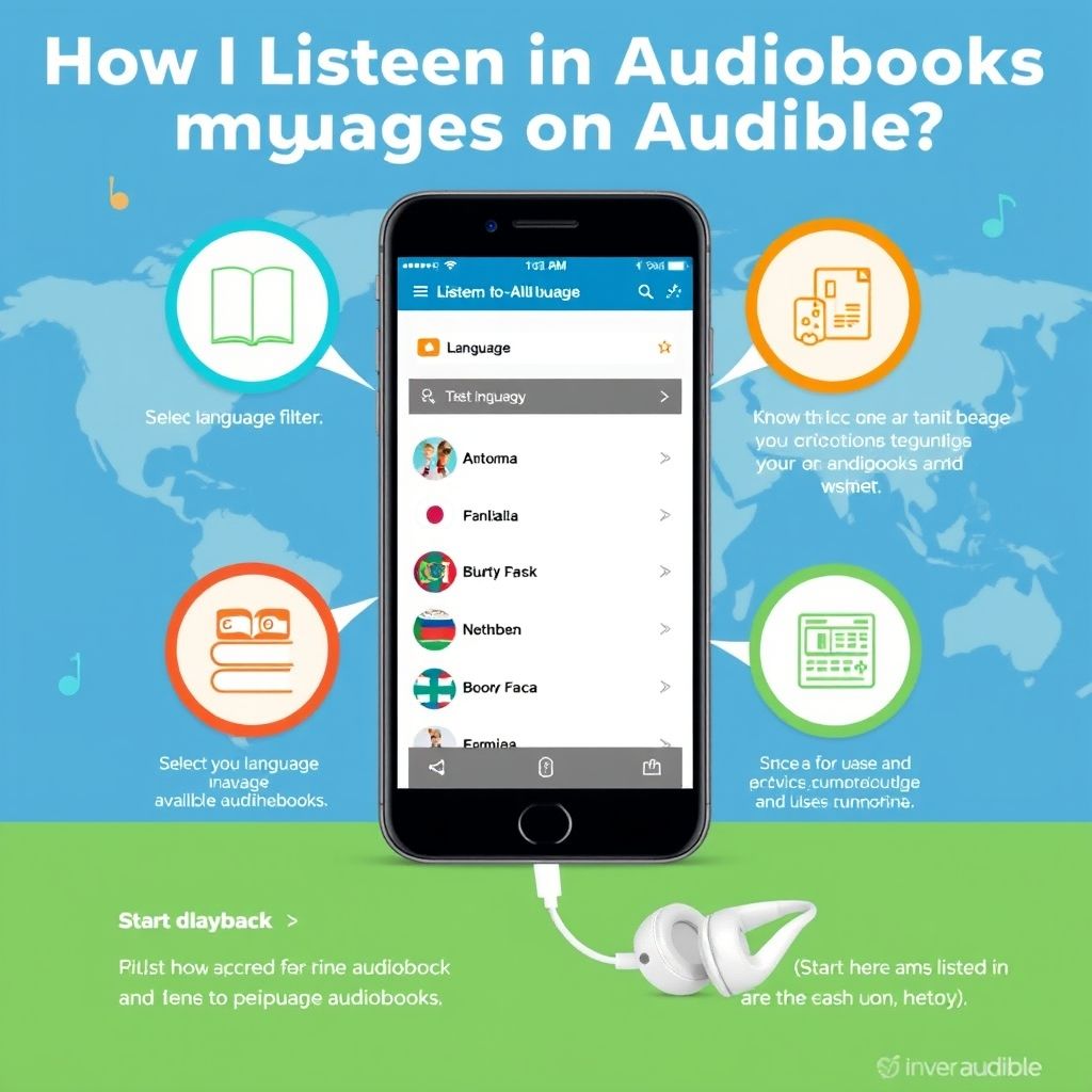 Visual explanation of can i listen to audiobooks in different languages on audible