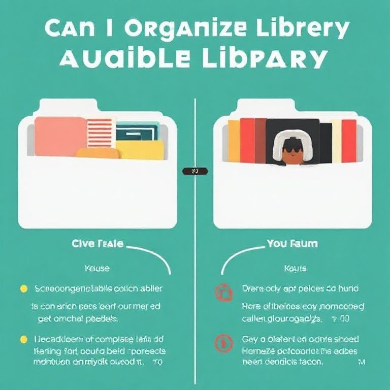Visual explanation of can i organize audible library into folders or playlists