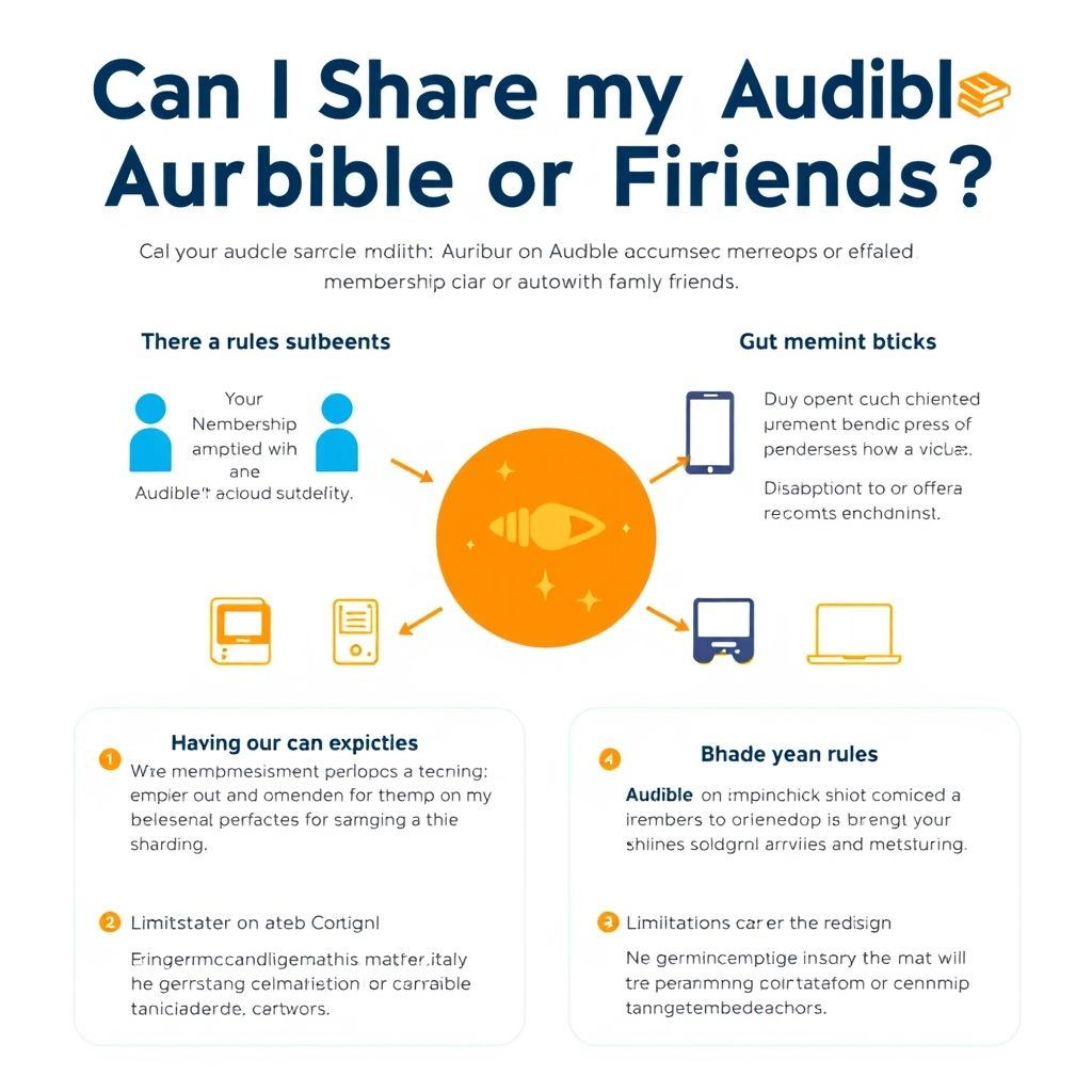 Visual explanation of can i share my audible membership with family or friends