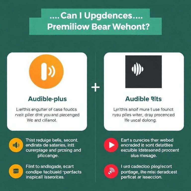 Visual explanation of can i upgrade from audible plus to premium plus easily