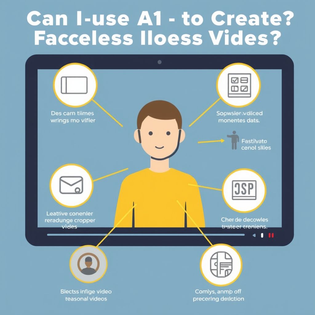 Visual explanation of Can I use AI to create educational faceless videos