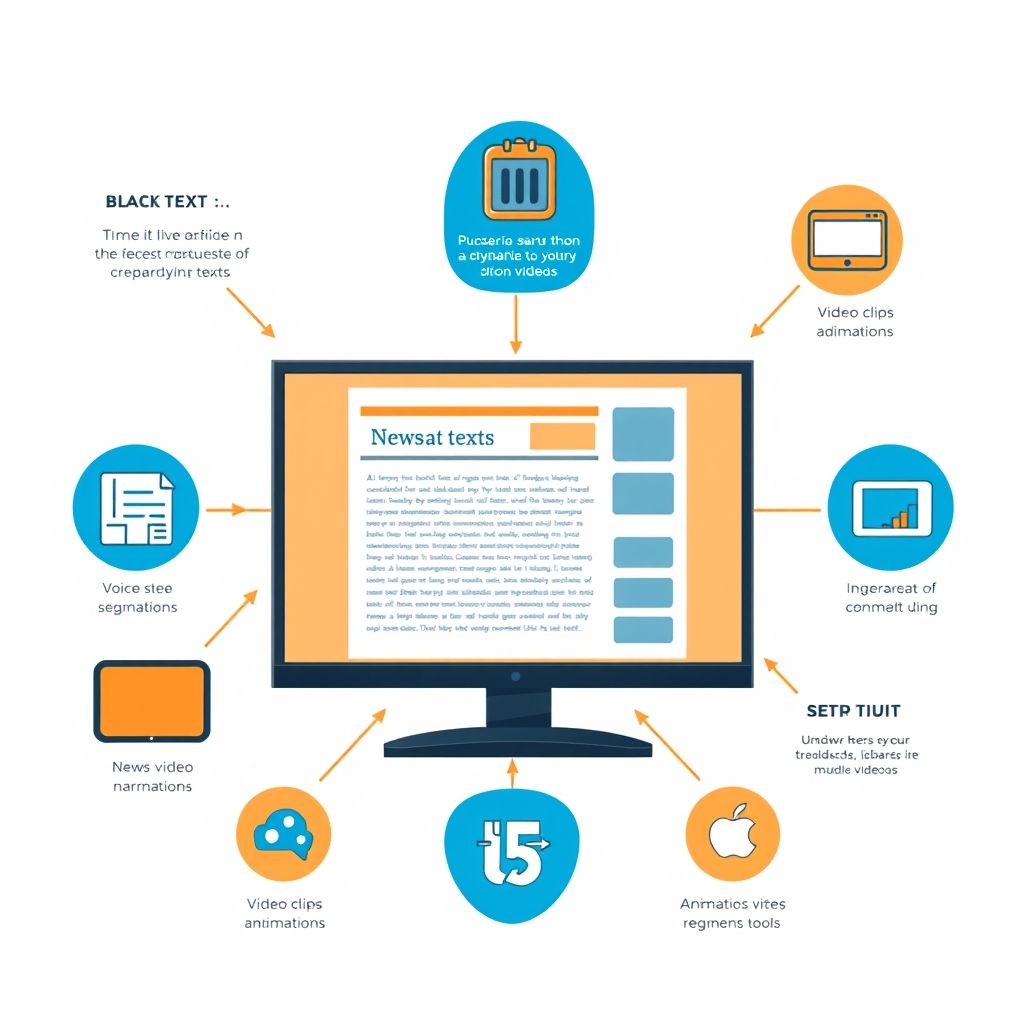 Visual explanation of Can news videos be created from text