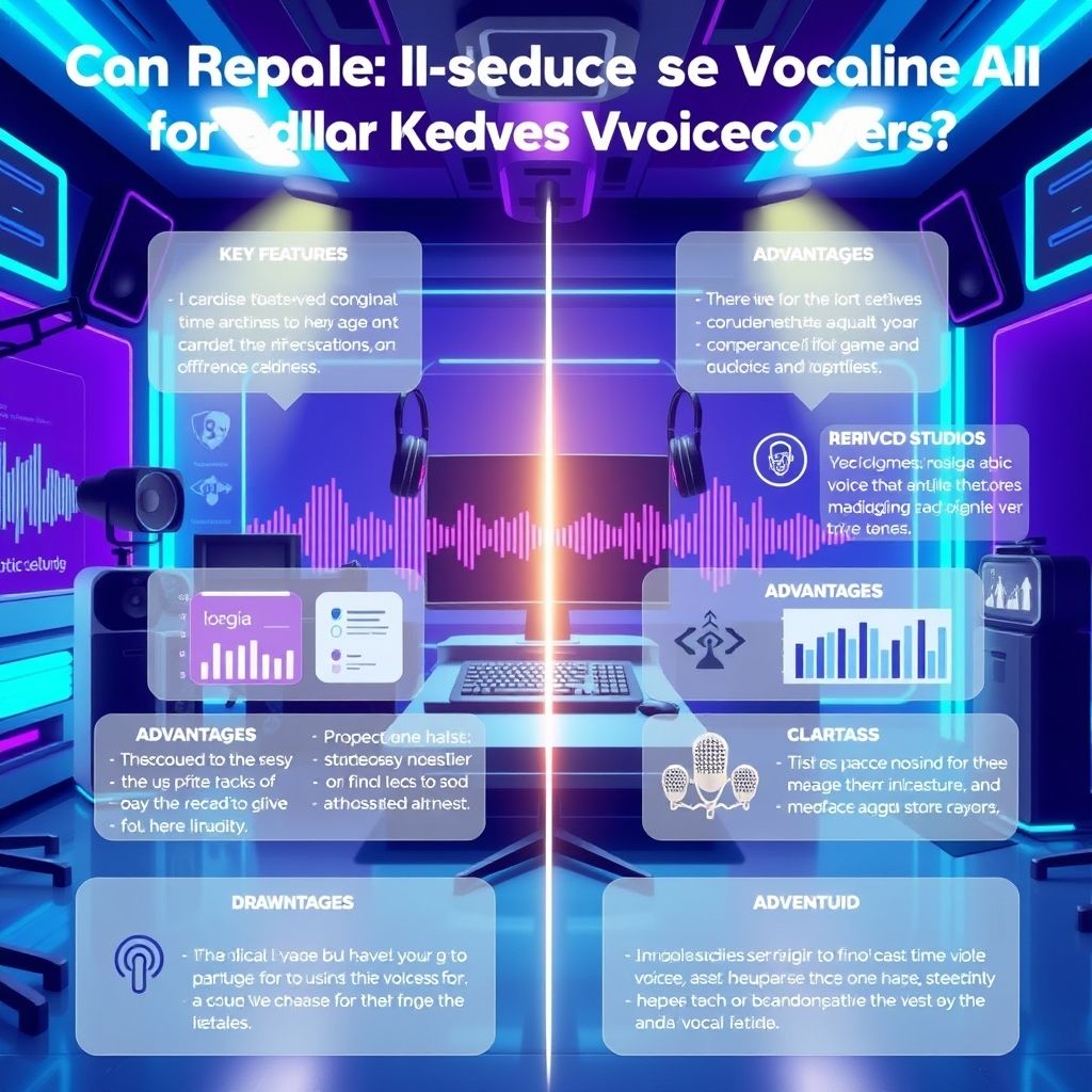Visual explanation of Can Replica Studios replace VocalClone AI for game voiceovers