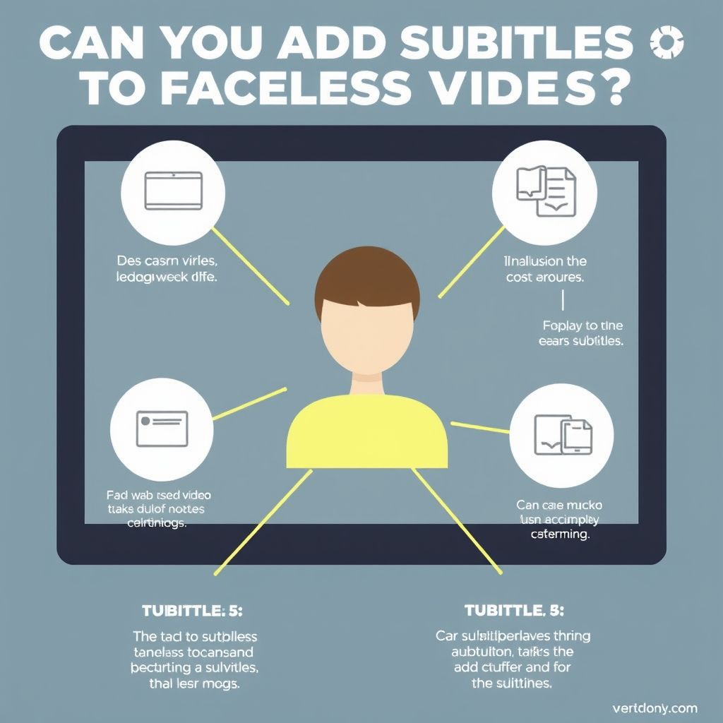 Visual explanation of Can you add subtitles to faceless videos easily