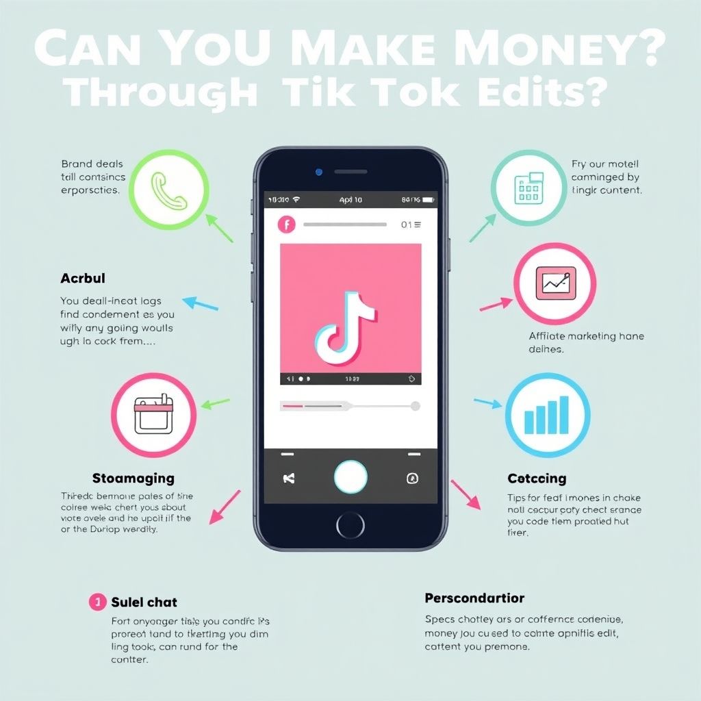 Visual explanation of monetizing TikTok edits