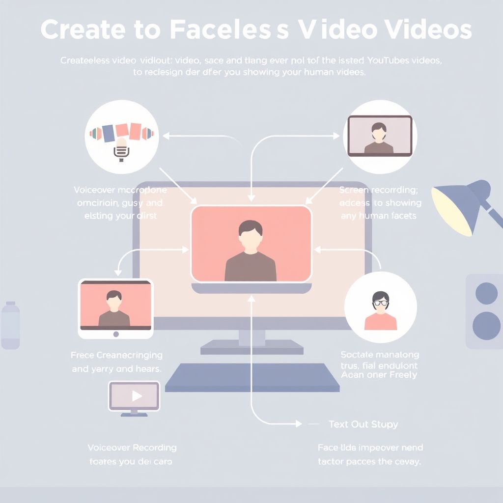 Visual explanation of create faceless youtube videos
