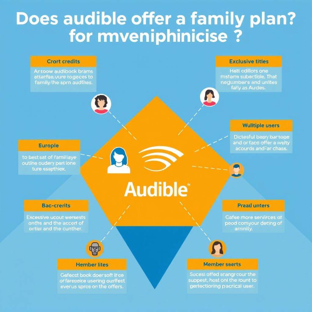Visual explanation of does audible offer a family plan for multiple users