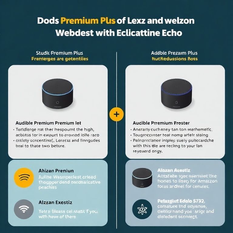 Visual explanation of does audible premium plus work with alexa and amazon echo