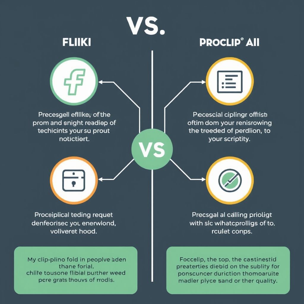Visual explanation of Fliki vs ProClip AI