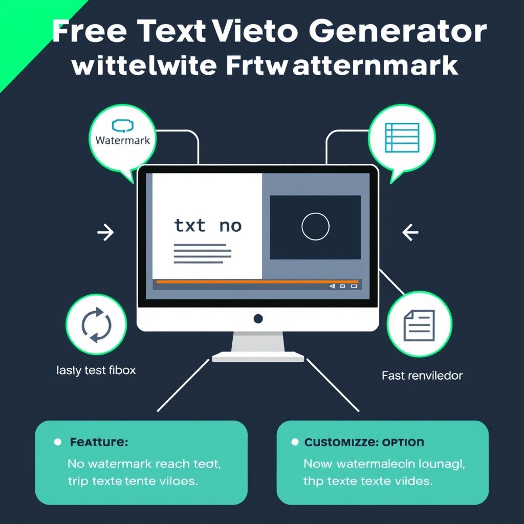 Visual explanation of free ai text to video generator without watermark