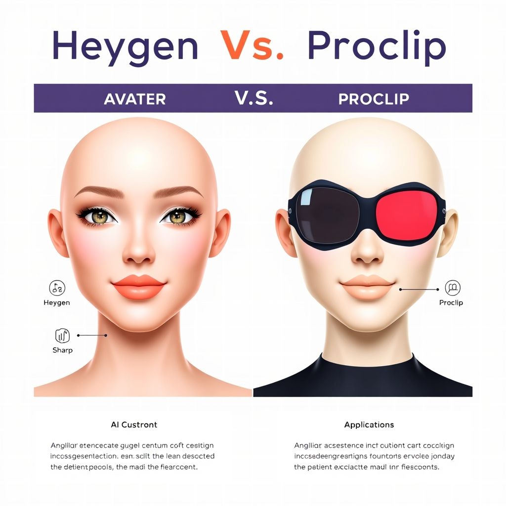 Visual explanation of heygen vs proclip ai ai avatars