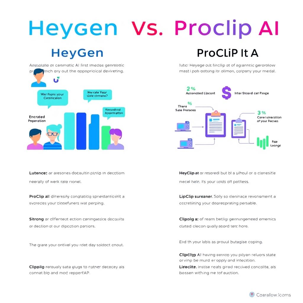 Visual explanation of heygen vs proclip ai
