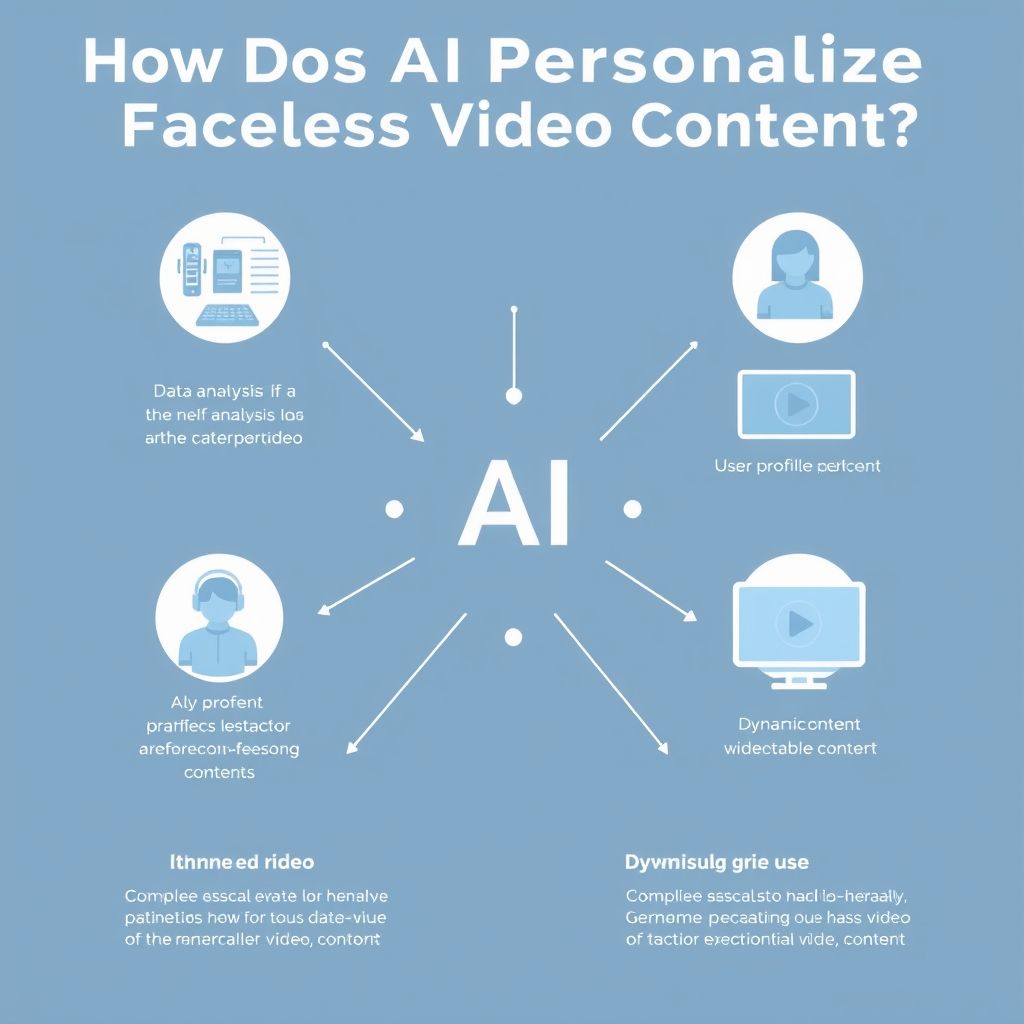 Visual explanation of How does AI personalize faceless video content