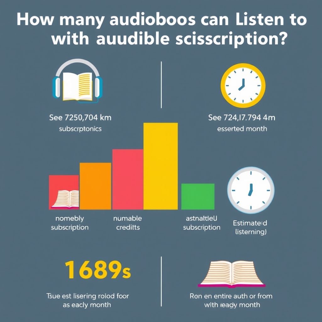 Visual explanation of how many audiobooks can i listen to with an audible subscription