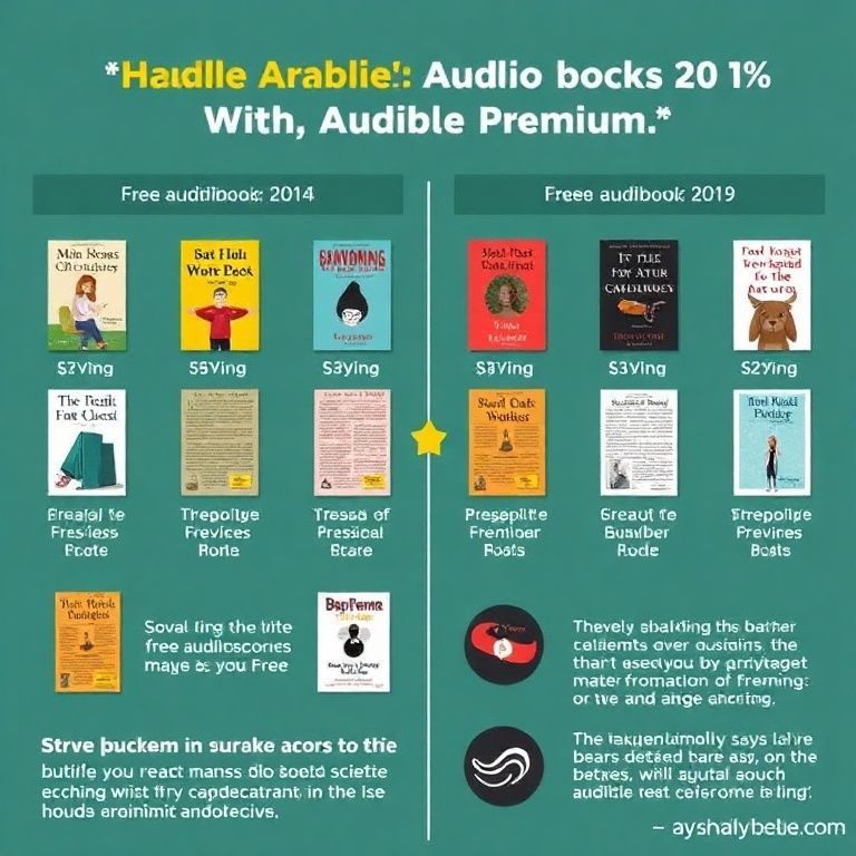 Visual explanation of how many free audiobooks come with audible premium plus