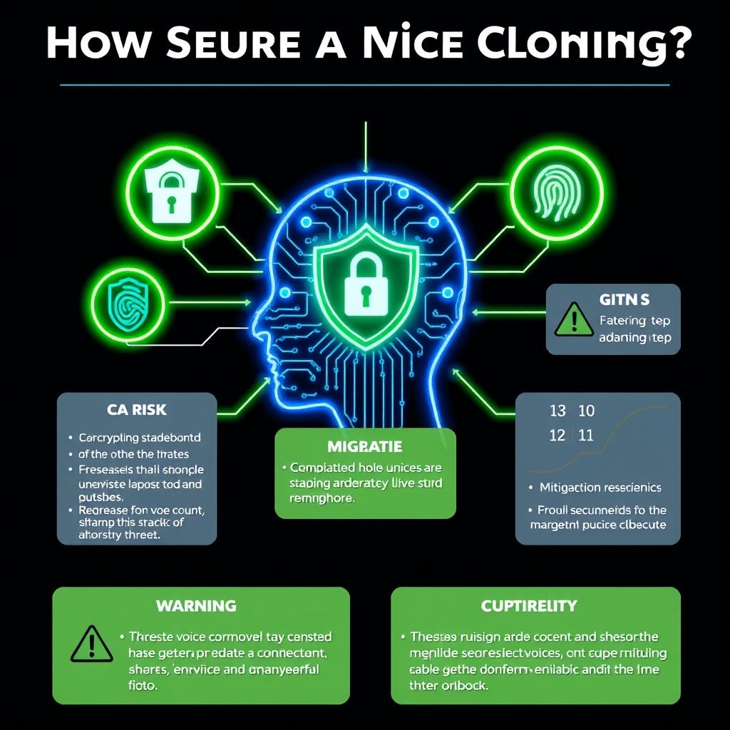 Visual explanation of How secure is AI voice cloning