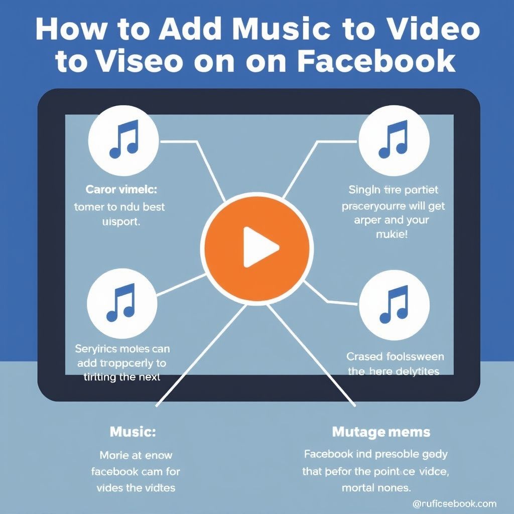 Visual explanation of how to add music to videos on facebook