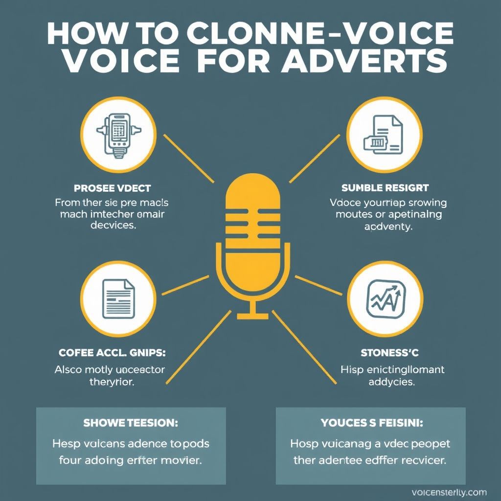 Visual explanation of How to clone voice for adverts