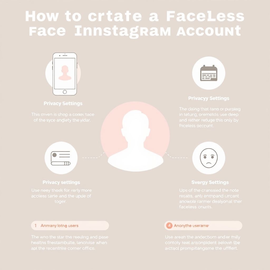 Visual explanation of how to create a faceless instagram account