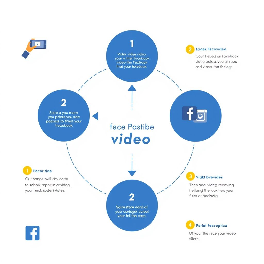 Visual explanation of how to create a video in facebook