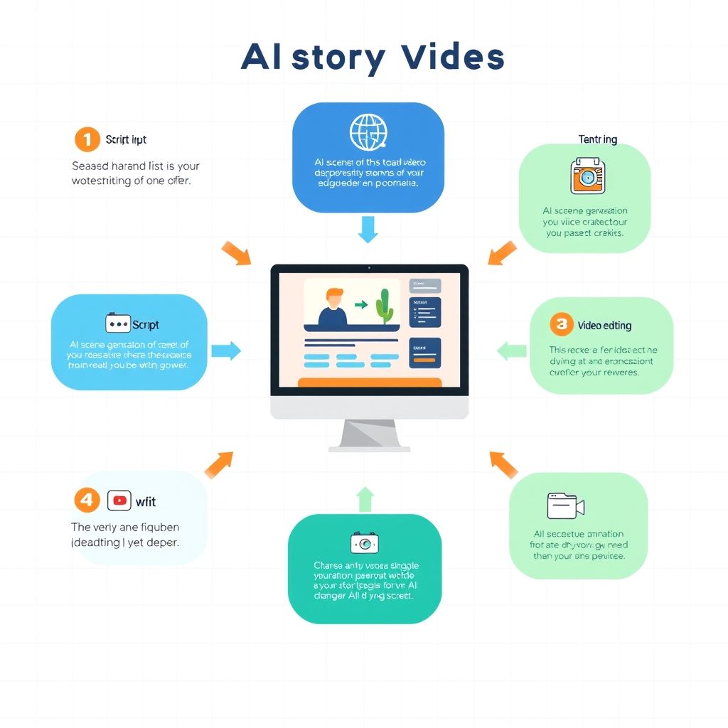 Visual explanation of How to create AI story videos