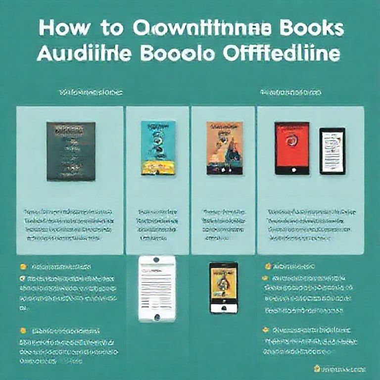 Visual explanation of how to download audible books offline on different devices