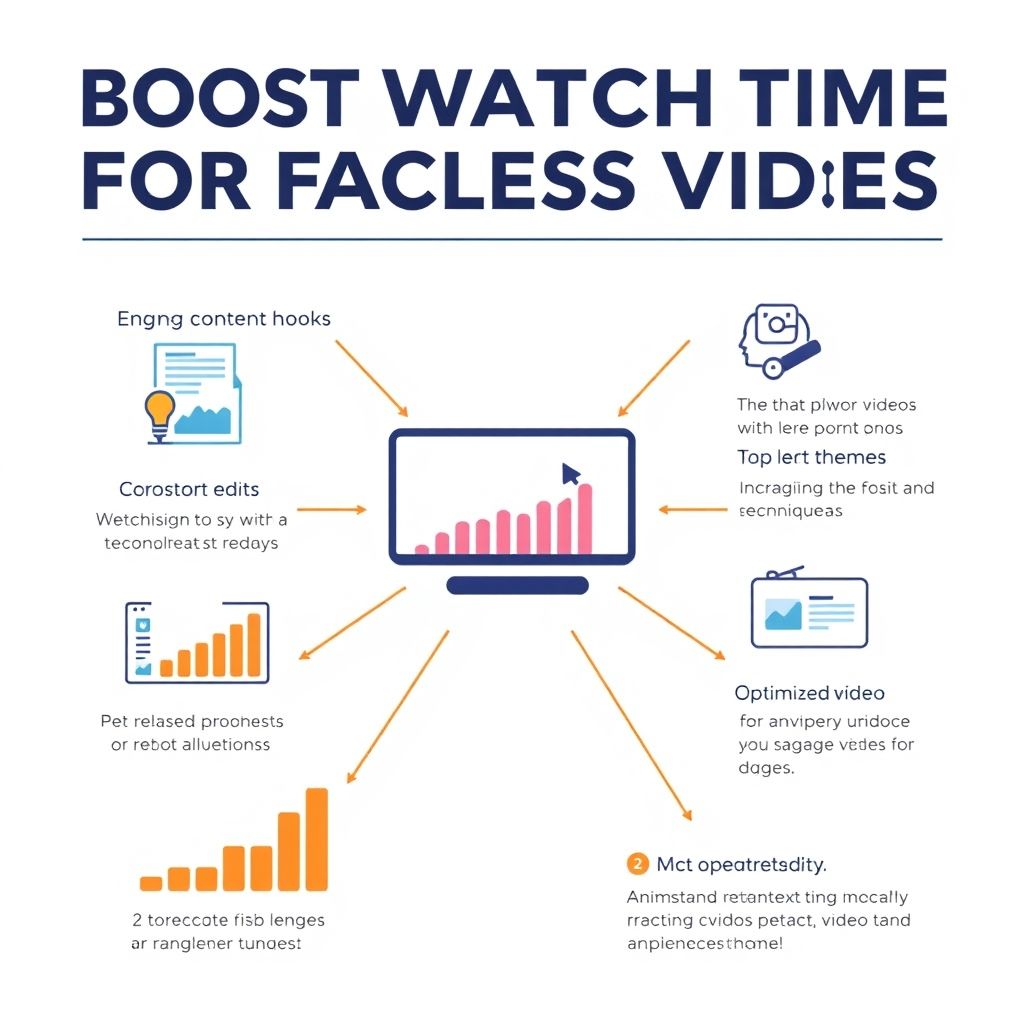 Visual explanation of How to increase watch time for faceless videos