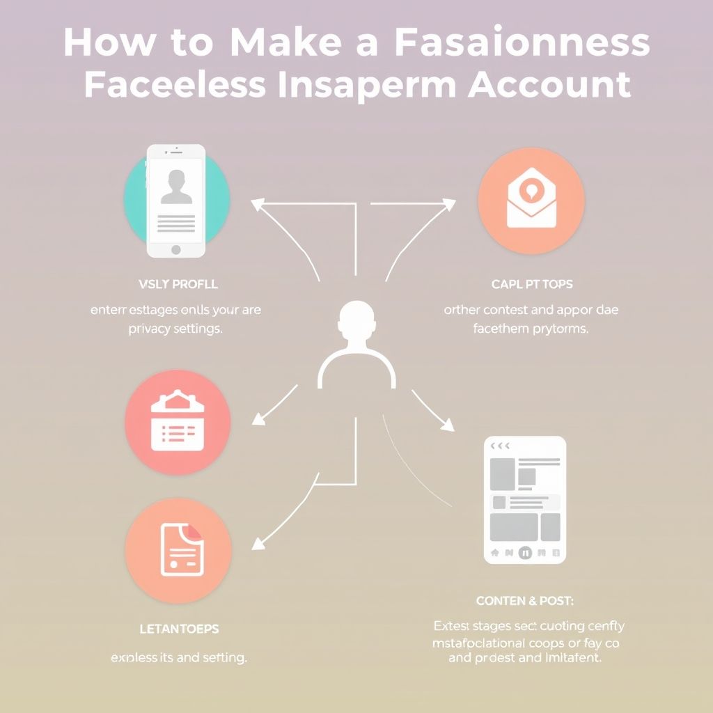 Visual explanation of how to make a faceless instagram account