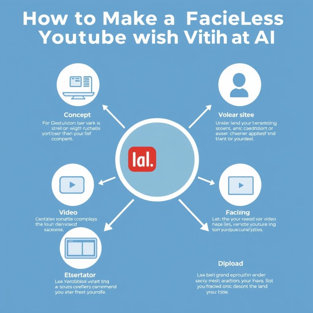 Visual explanation of how to make a faceless youtube channel with ai