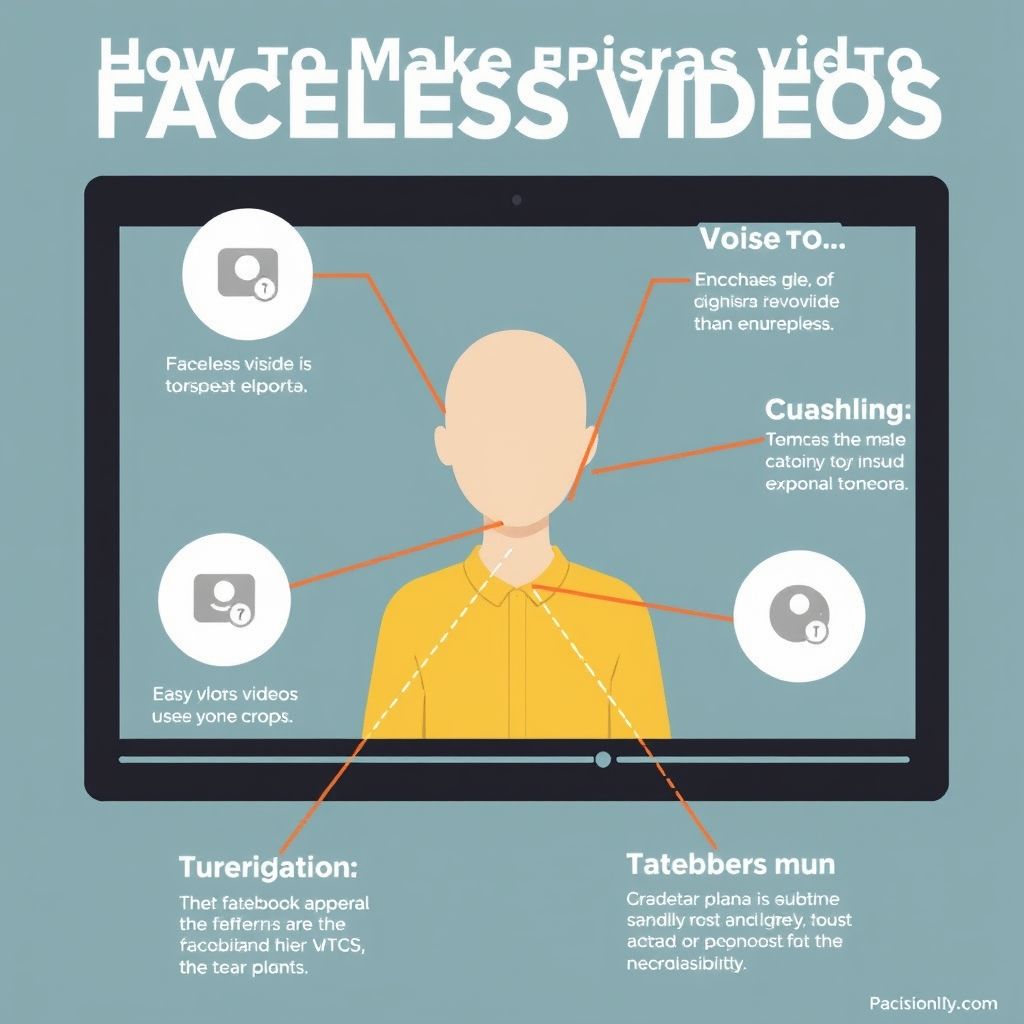 Visual explanation of how to make faceless videos for tiktok