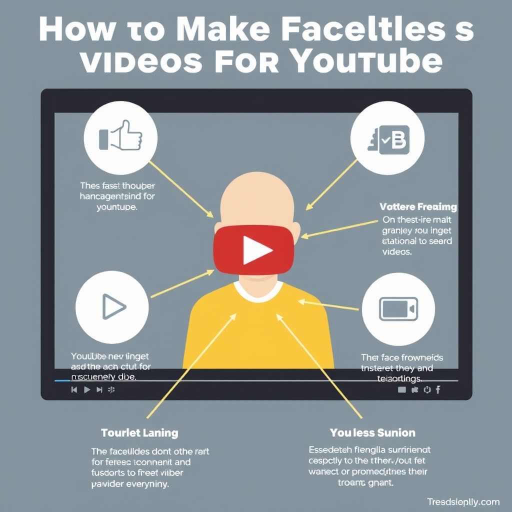 Visual explanation of how to make faceless videos for youtube