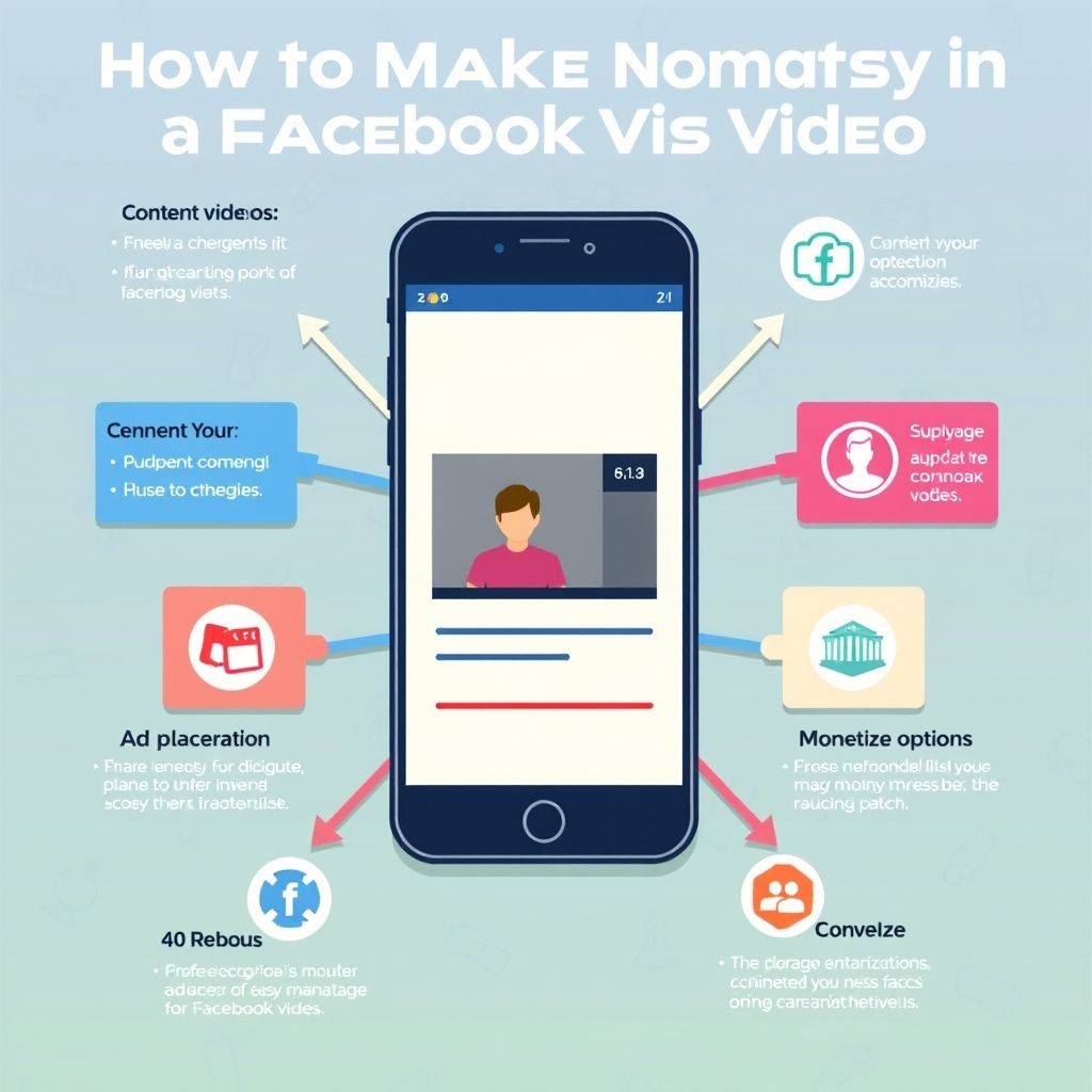 Visual explanation of how to make money in facebook videos