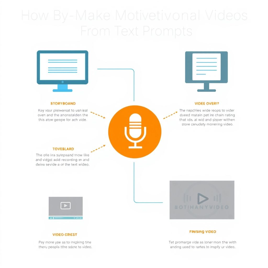 Visual explanation of How to make motivational videos from text prompts