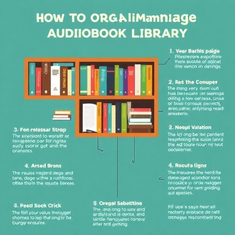 Visual explanation of how to organize and manage large audiobook library efficiently