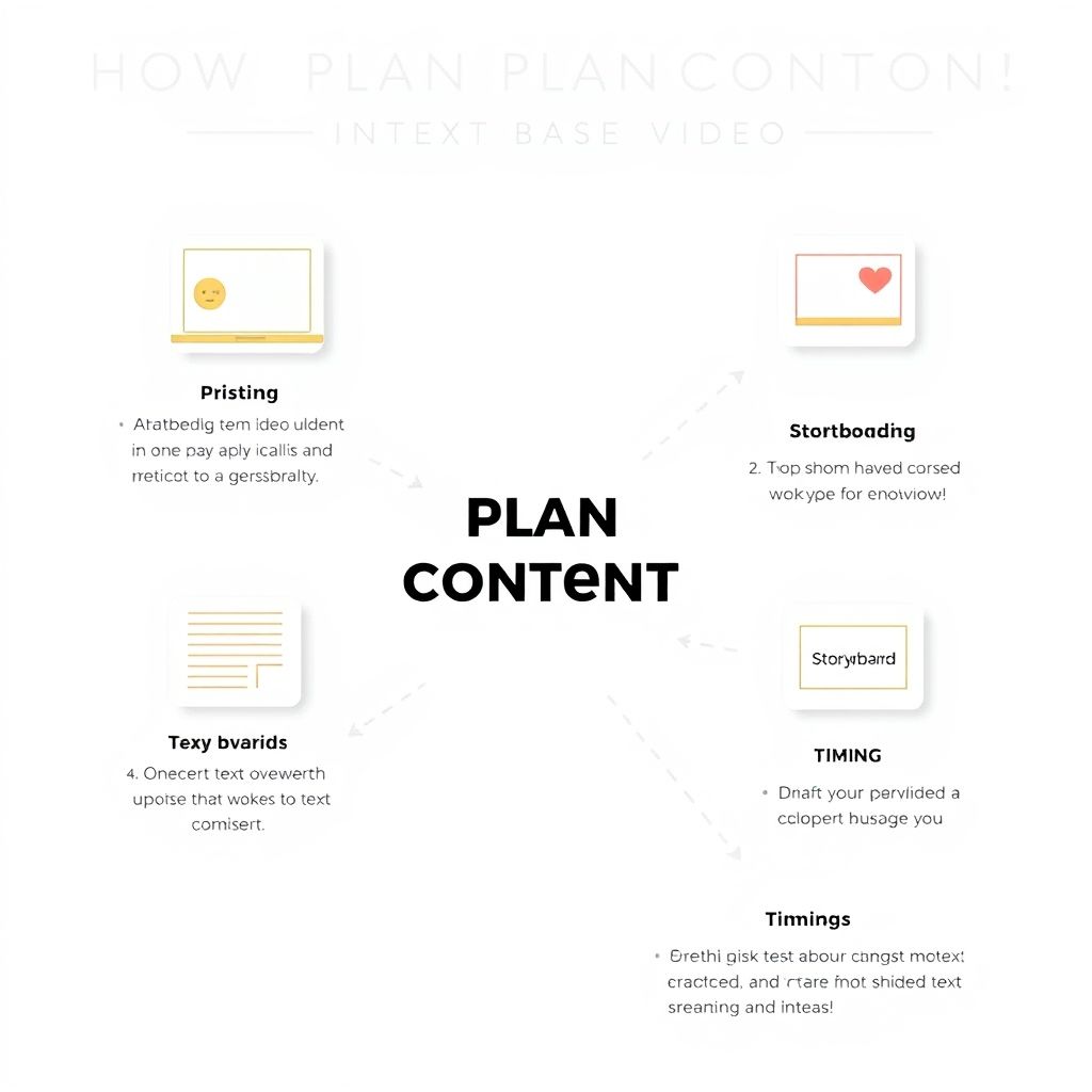 Visual explanation of How to plan content for text-based video creation