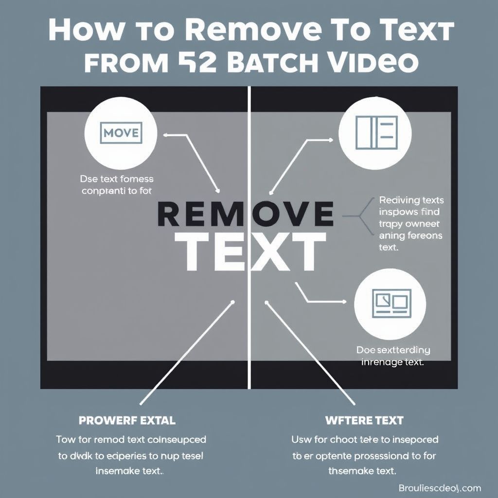 Visual explanation of batch text removal workflow