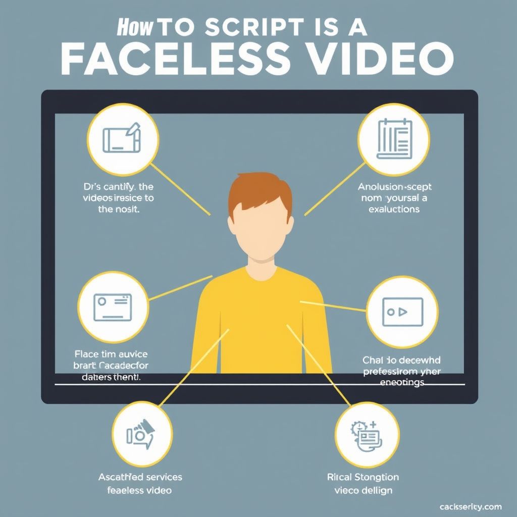 Visual explanation of How to script a faceless video