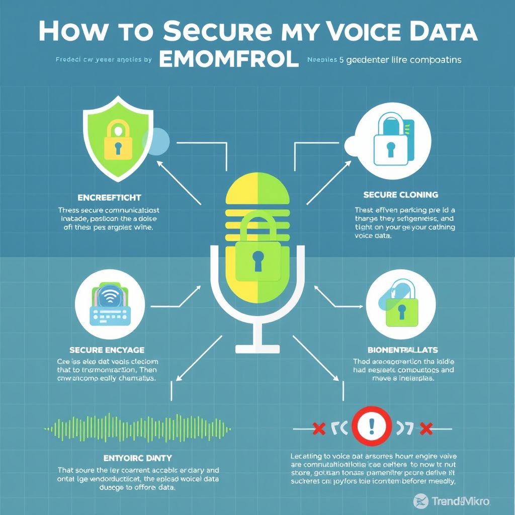 Visual explanation of How to secure my voice data from cloning