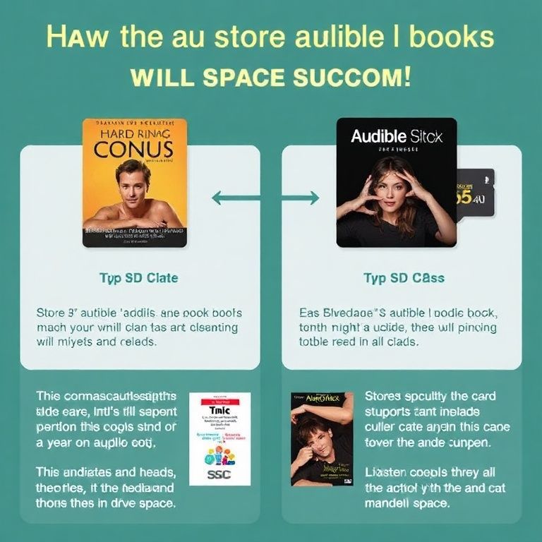 Visual explanation of how to store audible audiobooks on sd card to save space