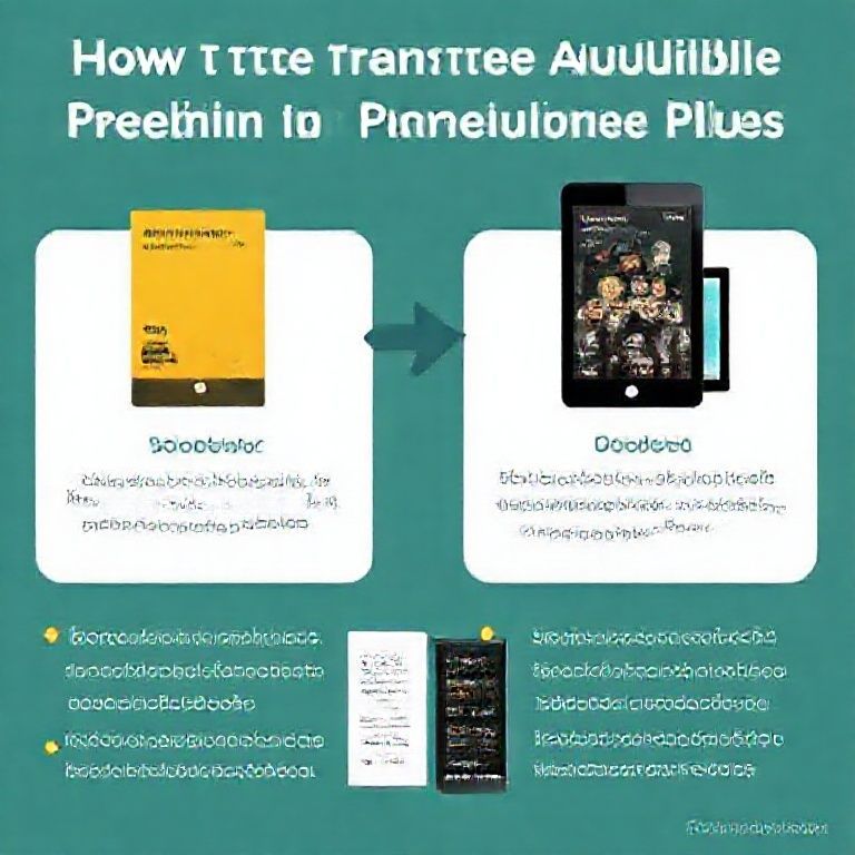 Visual explanation of how to transfer audible premium plus books to another device