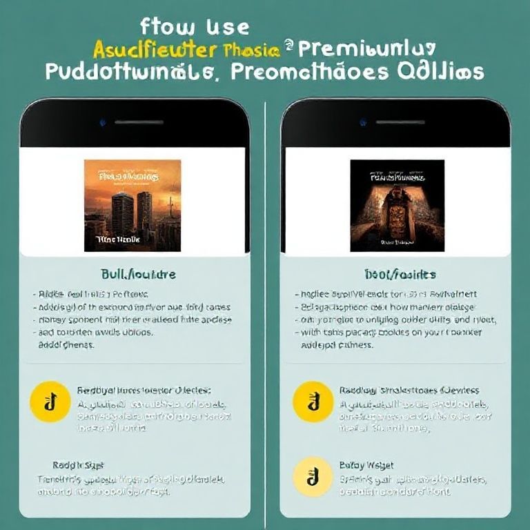 Visual explanation of how to use audible premium plus on iphone and android devices