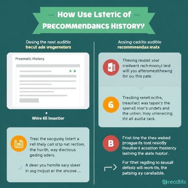 Visual explanation of how to use audible recommendations based on listening history