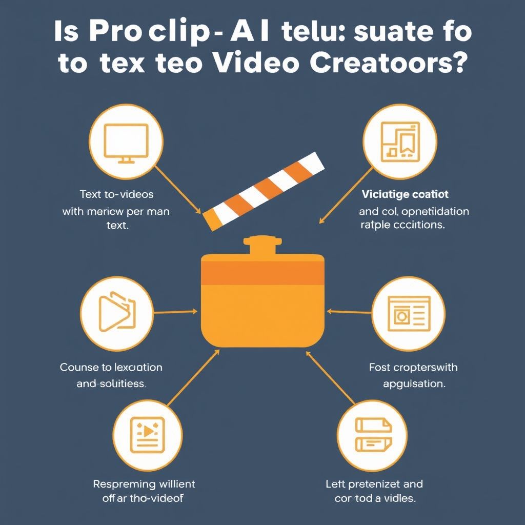 Visual explanation of Is ProClip Ai suitable for text-to-video creators