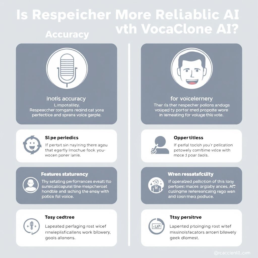 Visual explanation of Is Respeecher more reliable than VocalClone AI