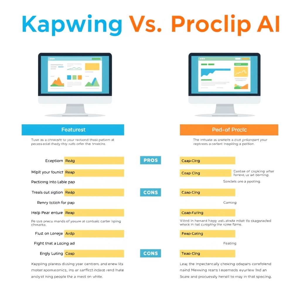 Visual explanation of Kapwing vs ProClip AI