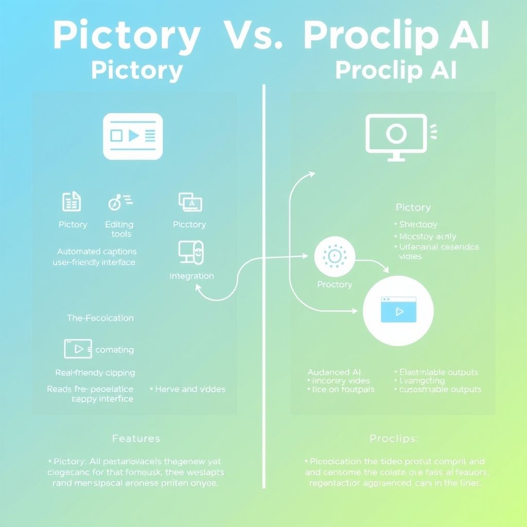 Visual explanation of Pictory vs ProClip AI